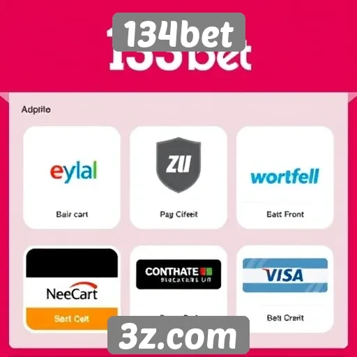 Métodos de pagamento disponíveis no site 134bet