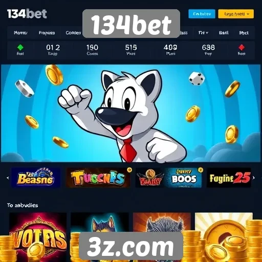 Oferta de jogos variados no site 134bet